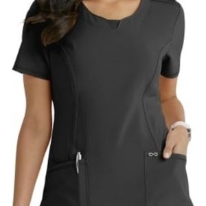 Cherokee infinity round neck scrub top